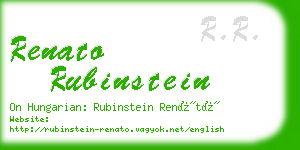 renato rubinstein business card